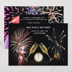 New Year’s Eve Party Fireworks Countdown Invitation