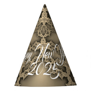 New Year’s Eve party - golden fractal Hat