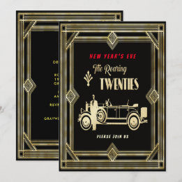 New Year’s Eve Roaring Twenties & Car Party, ZRP Invitation