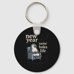 New Year Same Baka Life Penguin Joke Gaming Video  Keychain