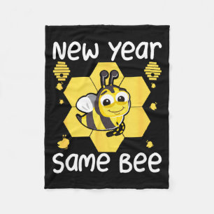 New Year Same Bee Meme Funny New Years Eve  Fleece Blanket