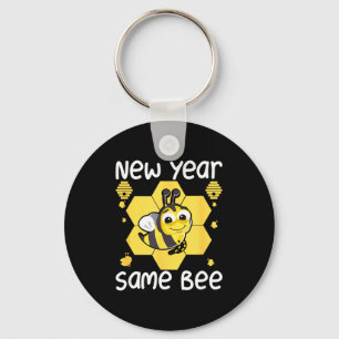 New Year Same Bee Meme Funny New Years Eve  Keychain