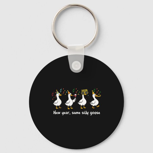 New Year Same Silly Goose Family Matching New Year Keychain (Front)