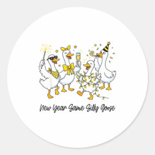 New Year Same Silly Goose Funny 2026 New Year Teac Classic Round Sticker