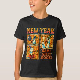 New Year Same Silly Goose Funny Retro Party Gift  T-Shirt