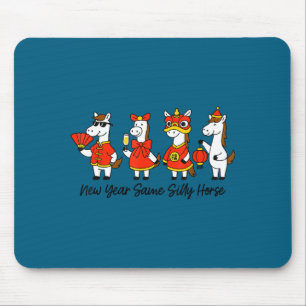 New Year Same Silly Horse Funny Chinese Lunar New  Mouse Pad