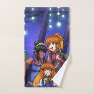 New Year Space Celebration Bath Towel Set
