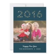 New Year Sparkle Happy New Year Holiday Photo Card