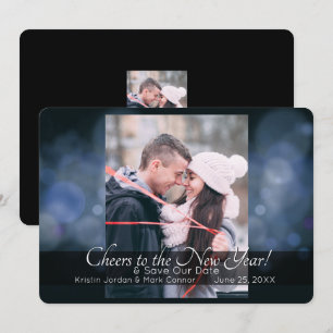 New Year Sparkle Save the Date Invitation