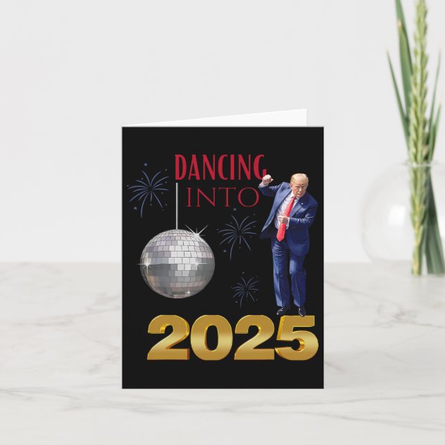 New Year Trump Dancing 2025 Mega Funny Party Count Card (Front)
