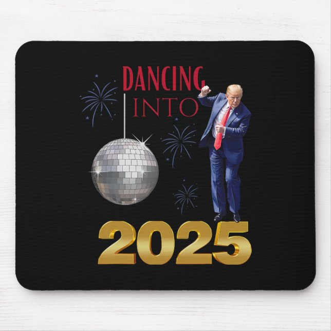 New Year Trump Dancing 2025 Mega Funny Party Count Mouse Pad (Front)