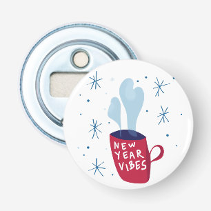 New Year Vibes smoking mug Bottle Opener