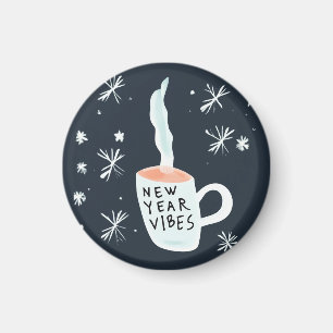 New Year Vibes smoking mug Magnet