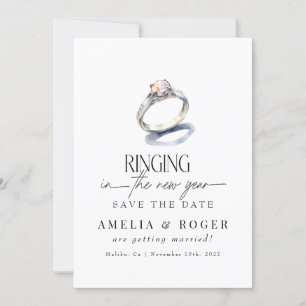 New Year Wedding   Save the Date Photo Invitation