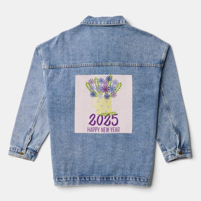 New Year Wishes 2025 Denim Jacket (Back)