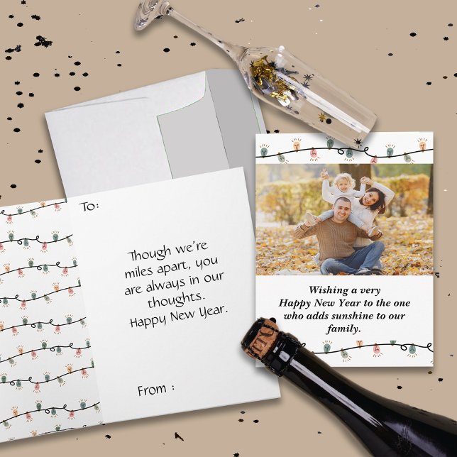 New Year Wishes Custom Family Photo Card (Creator Uploaded)