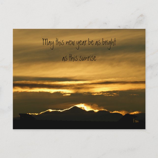 new year wishes holiday postcard (Front)