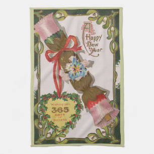 New Year With Pin Bonbon Kitchen Towel