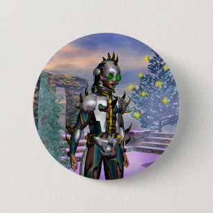 NEW YEAR'EVE OF A CYBORG DROPPED FROM THE FUTURE 2 INCH ROUND BUTTON