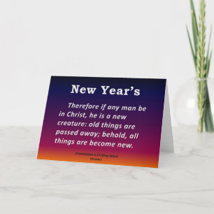 New Year's 2 Corinthians 5-17 Holiday Card