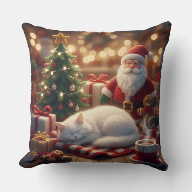 New Year's atmosphere Throw Pillow (Front)
