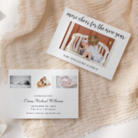 New Years Baby Budget Birth Announcement Card