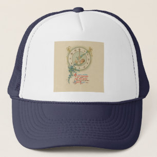 New Years Baby Vintage Clock Trucker Hat