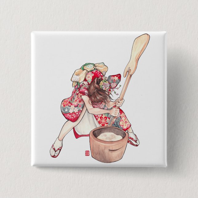 "New Year's Calling" Original Erica Ward Pin (Front)