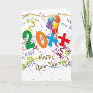 New Years Celebration 4 Holiday Card