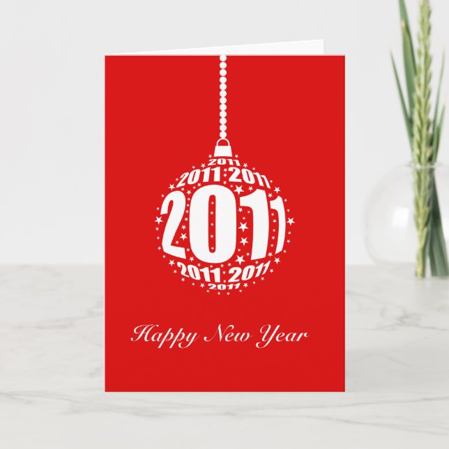New Year's Celebration Design Holiday Card (Front)