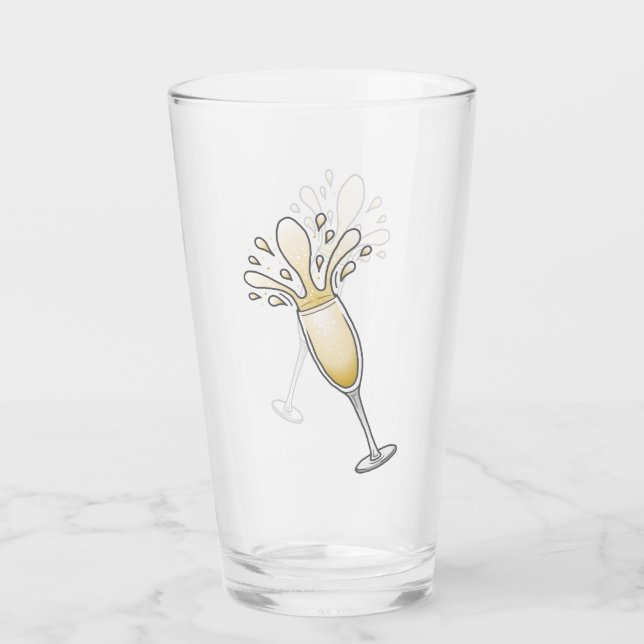 New Years Champagne Glass (Front)