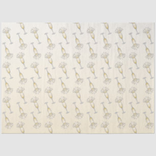 New Years Champagne Glass Tissue Paper