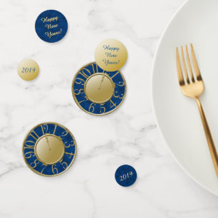 New Years Clock Countdown Confetti