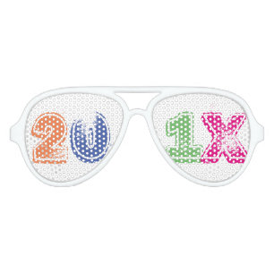 New Years Customizable Multi Coloured Lens Aviator Sunglasses