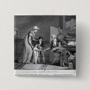 New Year's Day, 1807 2 Inch Square Button