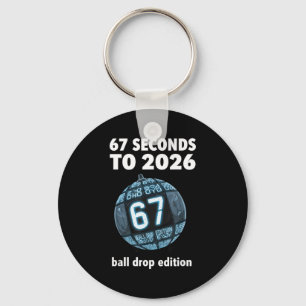 New Year's Day Ball Drop Countdown Funny Brainrot Keychain