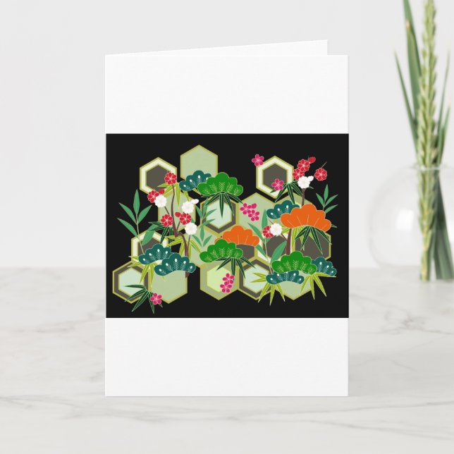 New Year's Day Japan Japanese Style Holiday Card (Front)