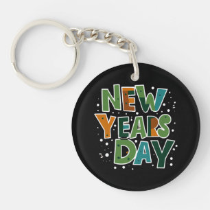New Year's Day Keychain