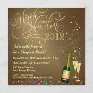 New Year's Day Party - Champagne Brunch Invitation
