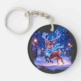 New Year's deer  Keychain