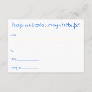 New Years eve 2015 party invitation