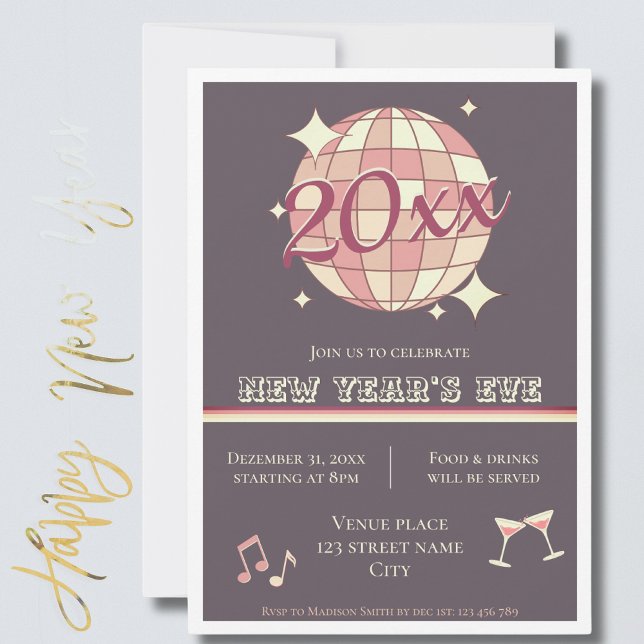 New years eve 2025 dinner party Invitation  (Creator Uploaded)