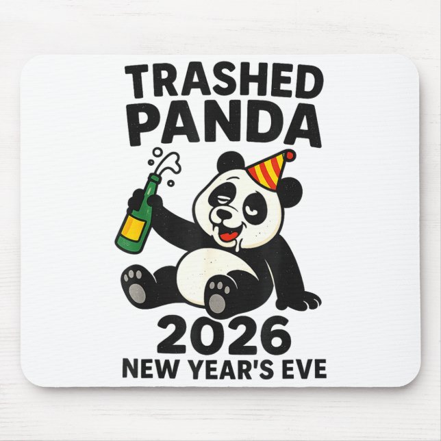 New Years Eve 2026 Trashed Panda Premium  Mouse Pad (Front)