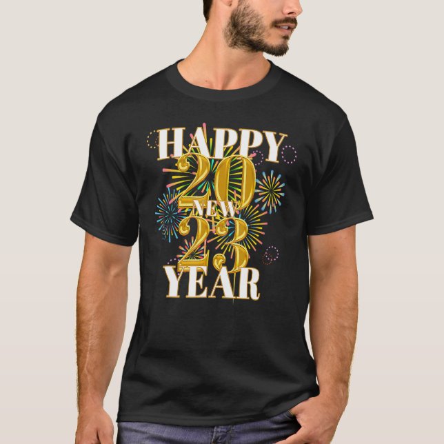 New Year's Eve Artistic Fireworks Happy New Year 2 T-Shirt (Front)