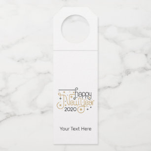 New Years Eve Bottle Tag 2020 Custom Party Favours