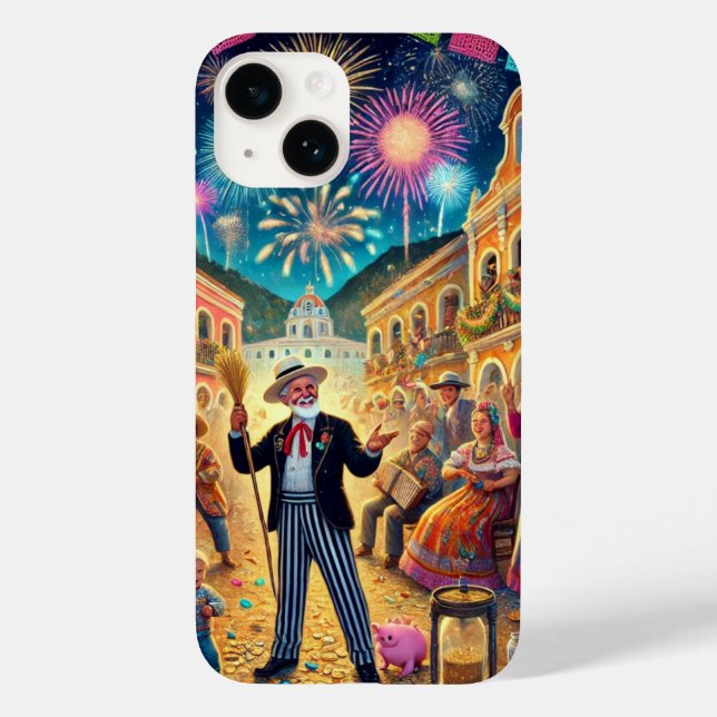 New Year's Eve Celebration El Año Viejo Case-Mate iPhone Case (Back)