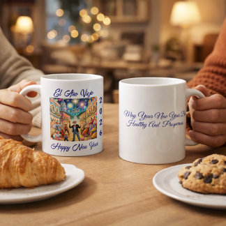 New Year's Eve Celebration El Año Viejo Coffee Mug