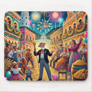 New Year's Eve Celebration El Año Viejo Mouse Pad