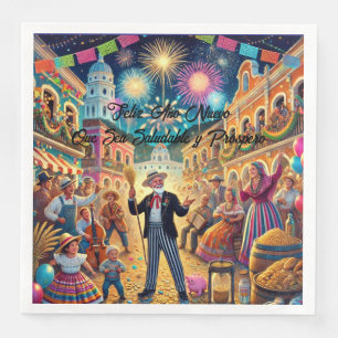New Year's Eve Celebration El Año Viejo Napkin
