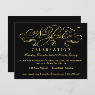 New Year's Eve Celebration Party Invitations